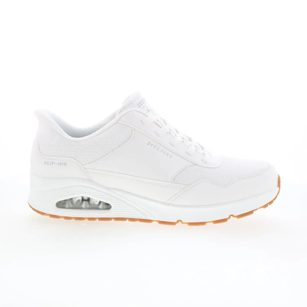 Skechers Uno - Banksia 183022W-WHT Mens White Wide Lifestyle Sneakers Shoes 11.5