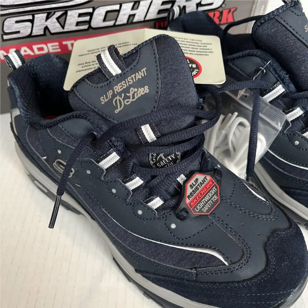 Skechers shoes - Skechers D`Lites Pooler SR Alloy-Toe - 76596 - Blue (UPC: 0190211970299) 0