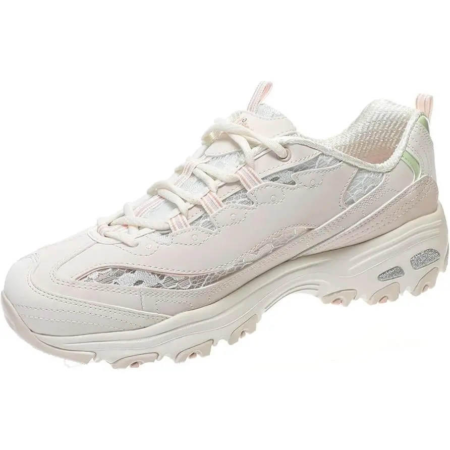 Skechers D`lites Sunlit Garden Shoes Womens Sz 8.5 Floral Glitter Spring
