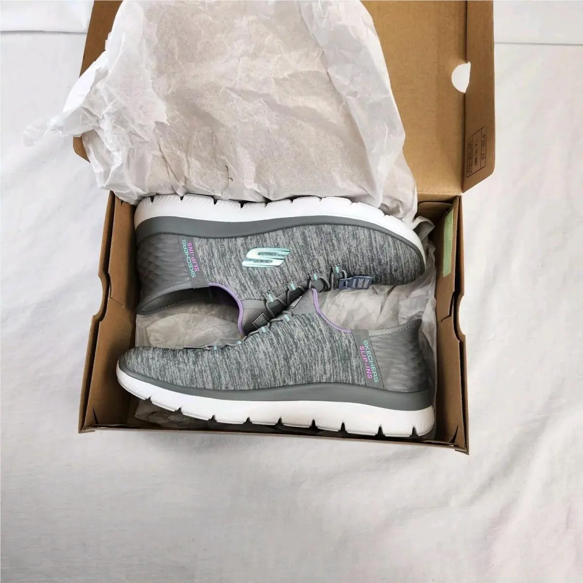 Skechers shoes - Skechers Summits Dazzling Haze Slip-Ins - Gray (UPC: 196642463744) 8