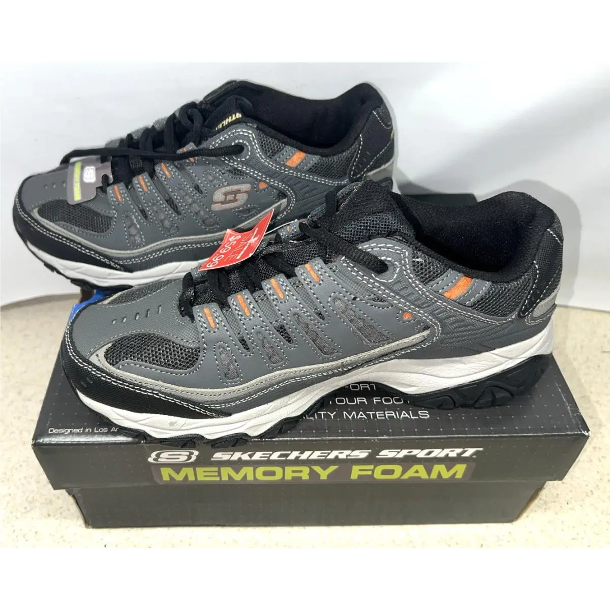 Skechers shoes - Skechers Afterburn M. Fit - Afterburn Fit - Charcoal/Gray (UPC: 0887047918969) 0