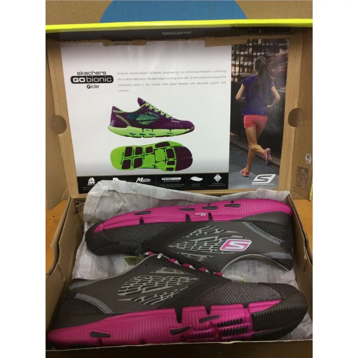 Skechers shoes - Skechers Go Bionic Ride - Bionic Ride - 13553 CCHP - Charcoal Hot Pink 9