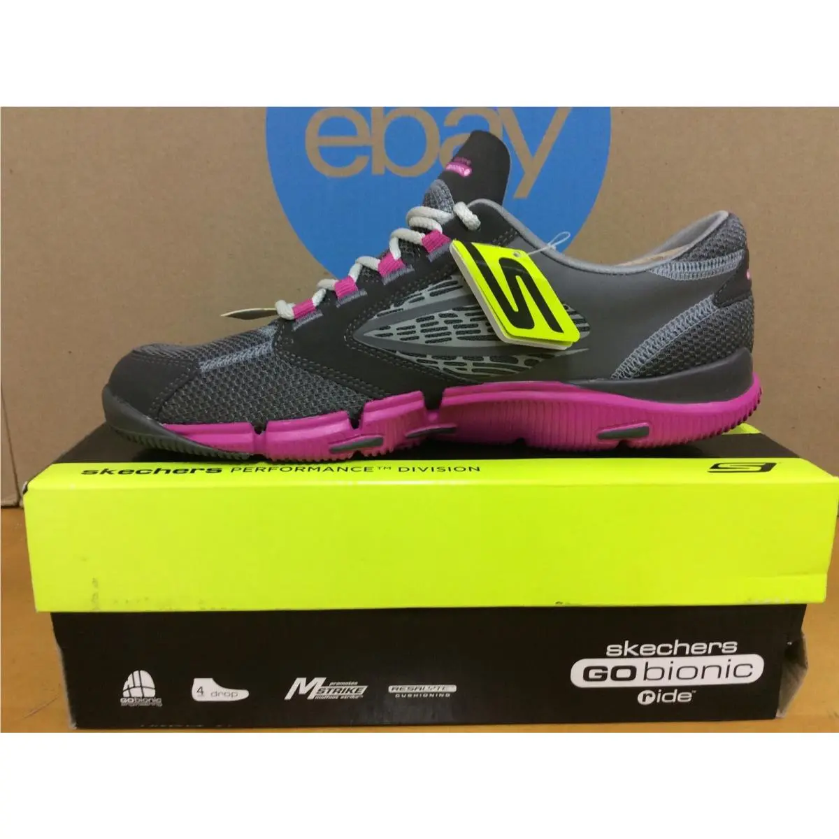 Skechers shoes - Skechers Go Bionic Ride - Bionic Ride - 13553 CCHP - Charcoal Hot Pink 5