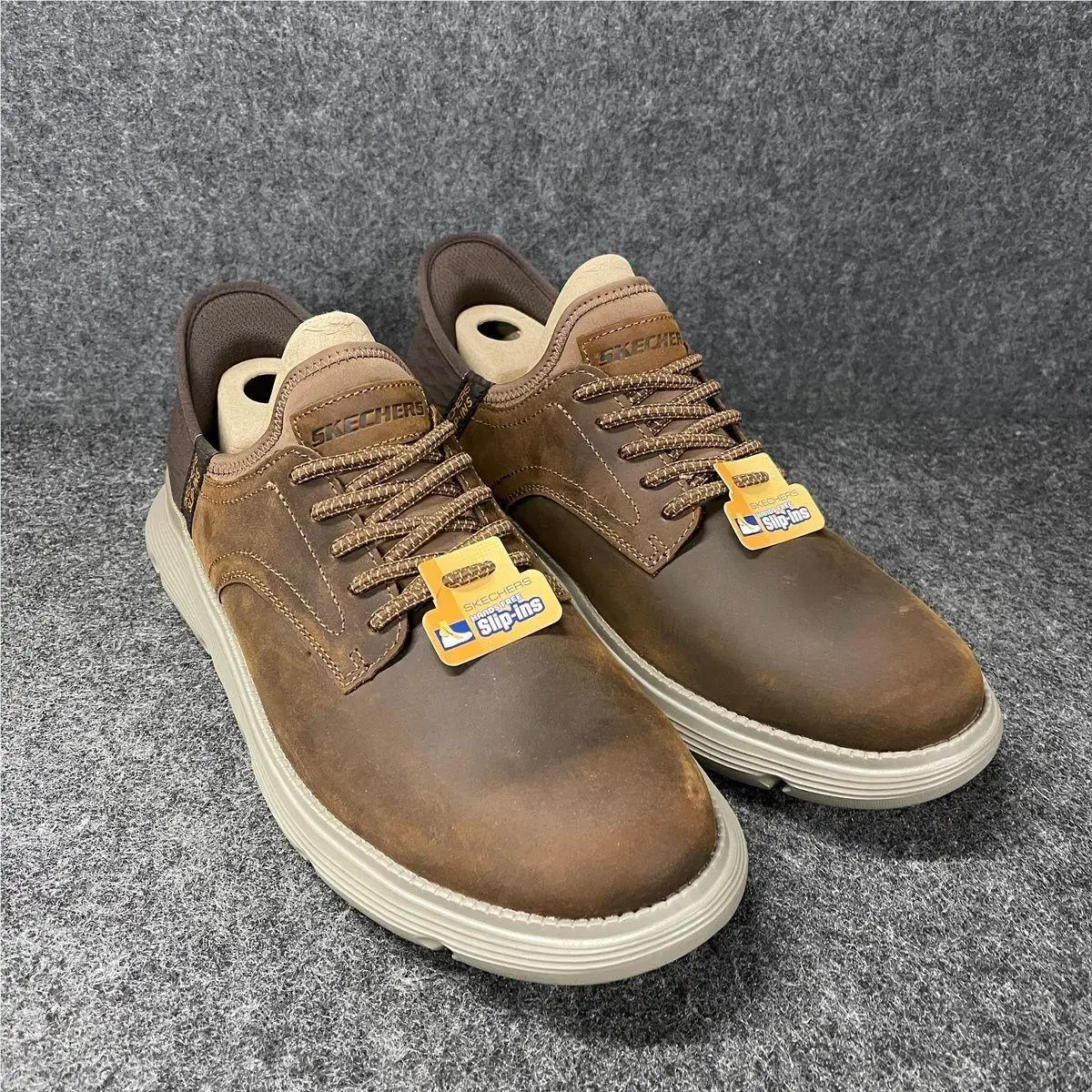 Skechers Slip-ins Garza Gervin Shoes Men`s Size US 11 Wide Dark Brown
