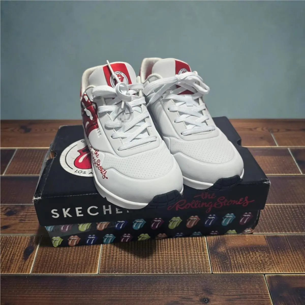 Skechers shoes - UNO X THE ROLLING STONES - 177965-WBK - White Black (UPC: 197627619224) 0