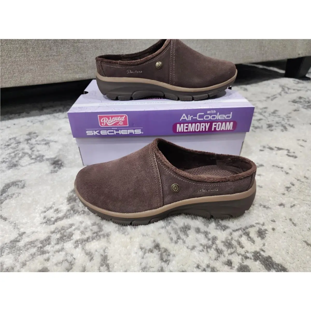 Skechers Woman Size 9.5 Relaxed Fit Easy Goin Lovely Latte Clog 169107/Chocolate