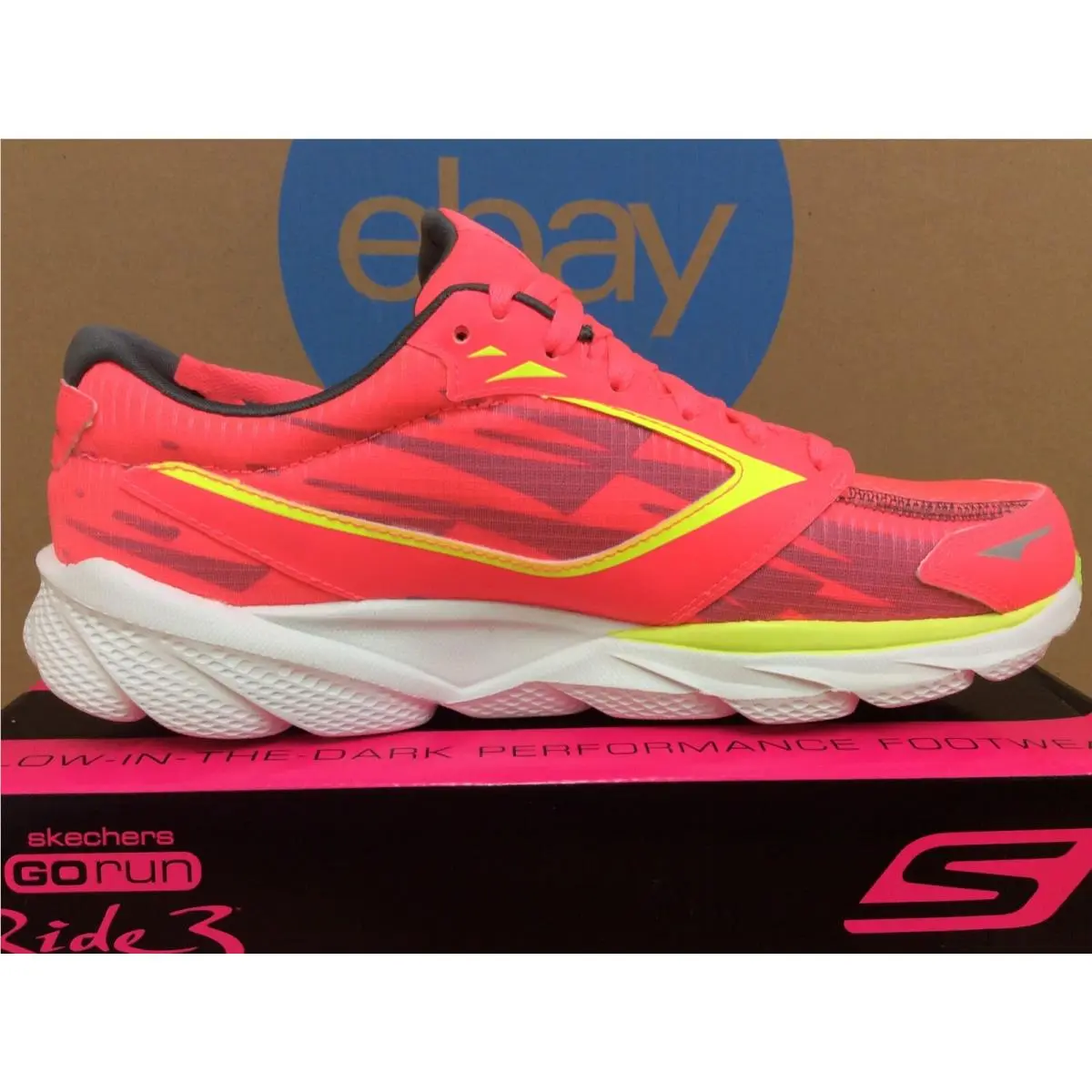 Skechers shoes - SKECHERS Go Run Ride 3 NITE OWL - 13883 HPLM - Hot Pink Lime 8