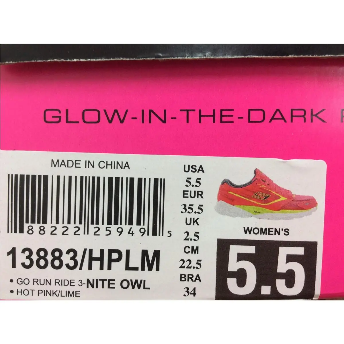 Skechers shoes - SKECHERS Go Run Ride 3 NITE OWL - 13883 HPLM - Hot Pink Lime 10