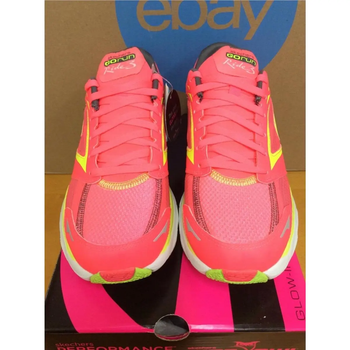 Skechers shoes - SKECHERS Go Run Ride 3 NITE OWL - 13883 HPLM - Hot Pink Lime 1