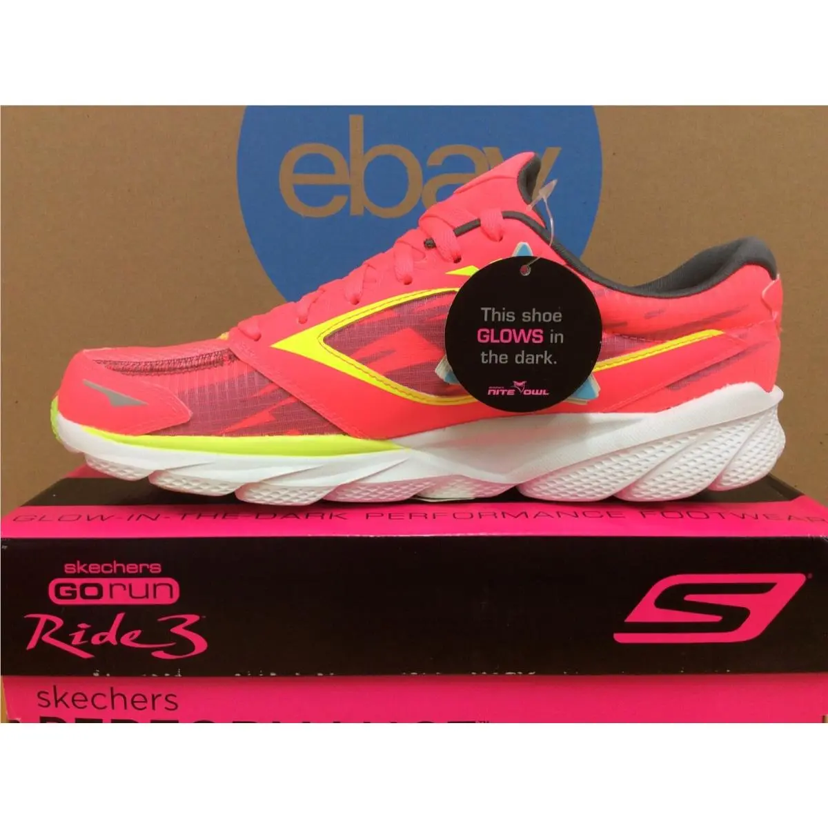 Skechers shoes - SKECHERS Go Run Ride 3 NITE OWL - 13883 HPLM - Hot Pink Lime 5