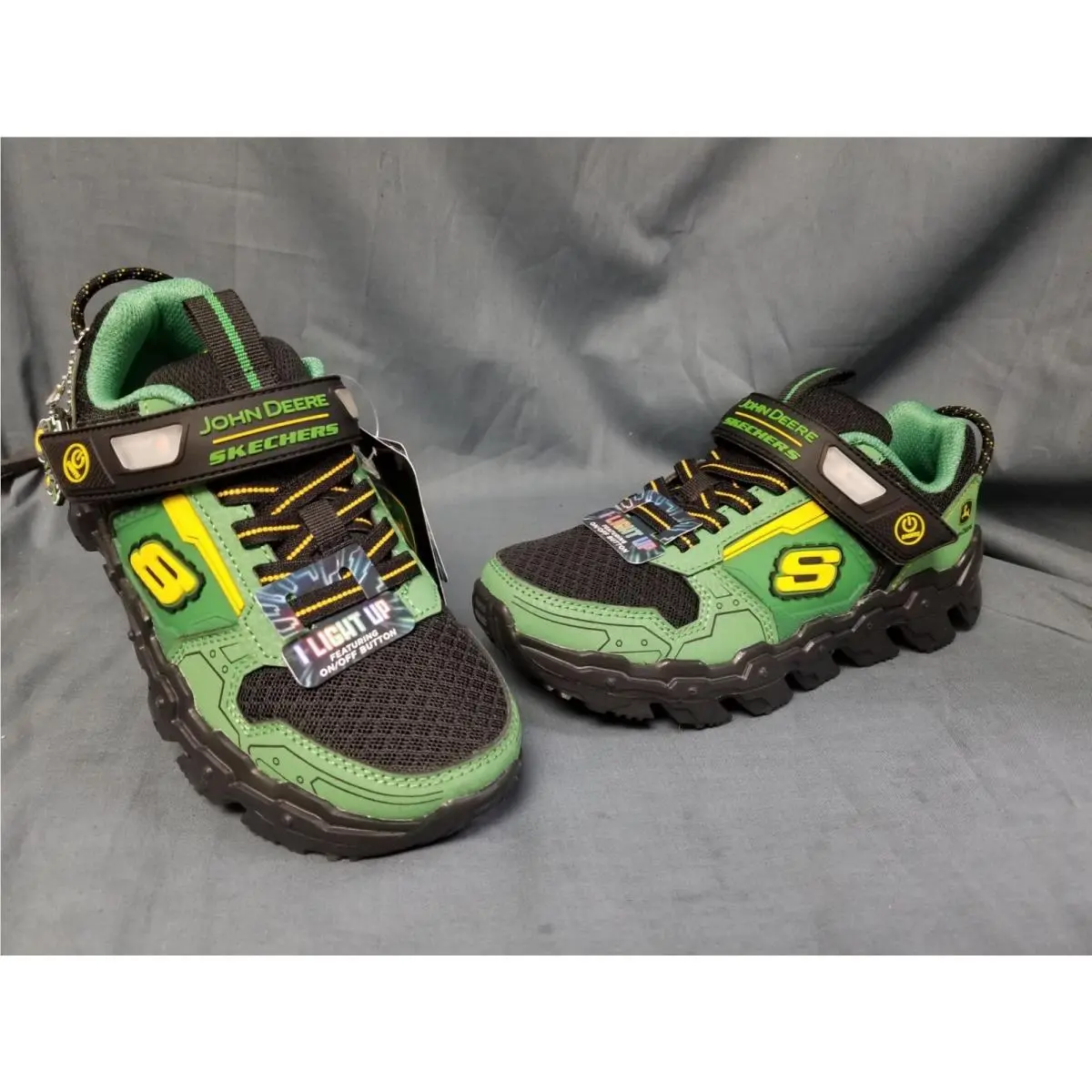 Skechers John Deere Mega Flex Lite Dozer Brights Kids Size 13.5