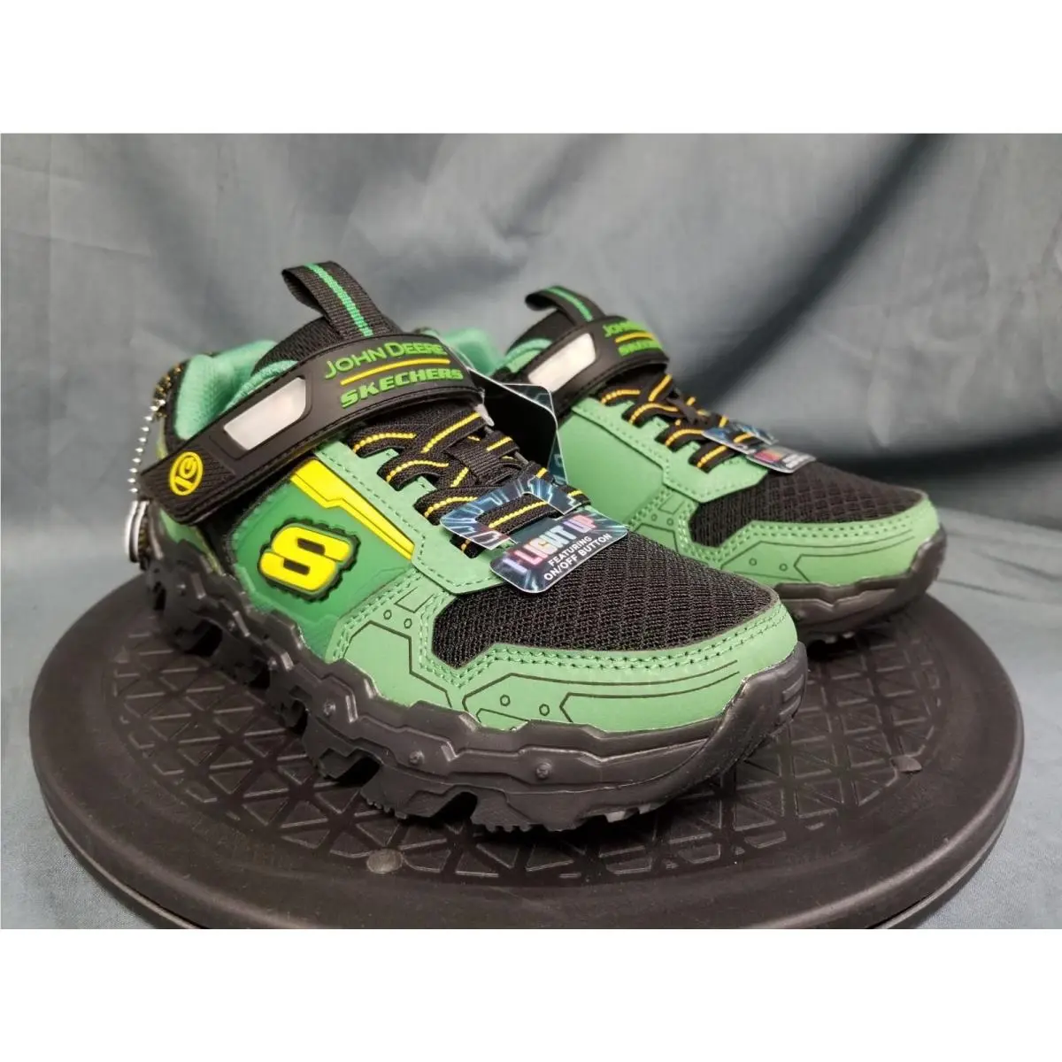 Skechers shoes - Skechers John Deere Mega Flex Lite - 407097L/GRBK - Green/Yellow (UPC: 199252479518) 8