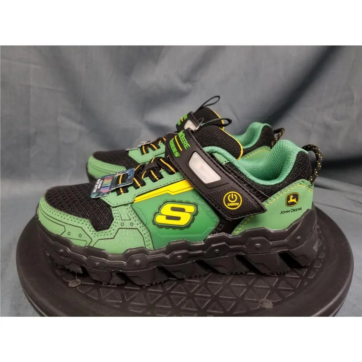 Skechers shoes - Skechers John Deere Mega Flex Lite - 407097L/GRBK - Green/Yellow (UPC: 199252479518) 3