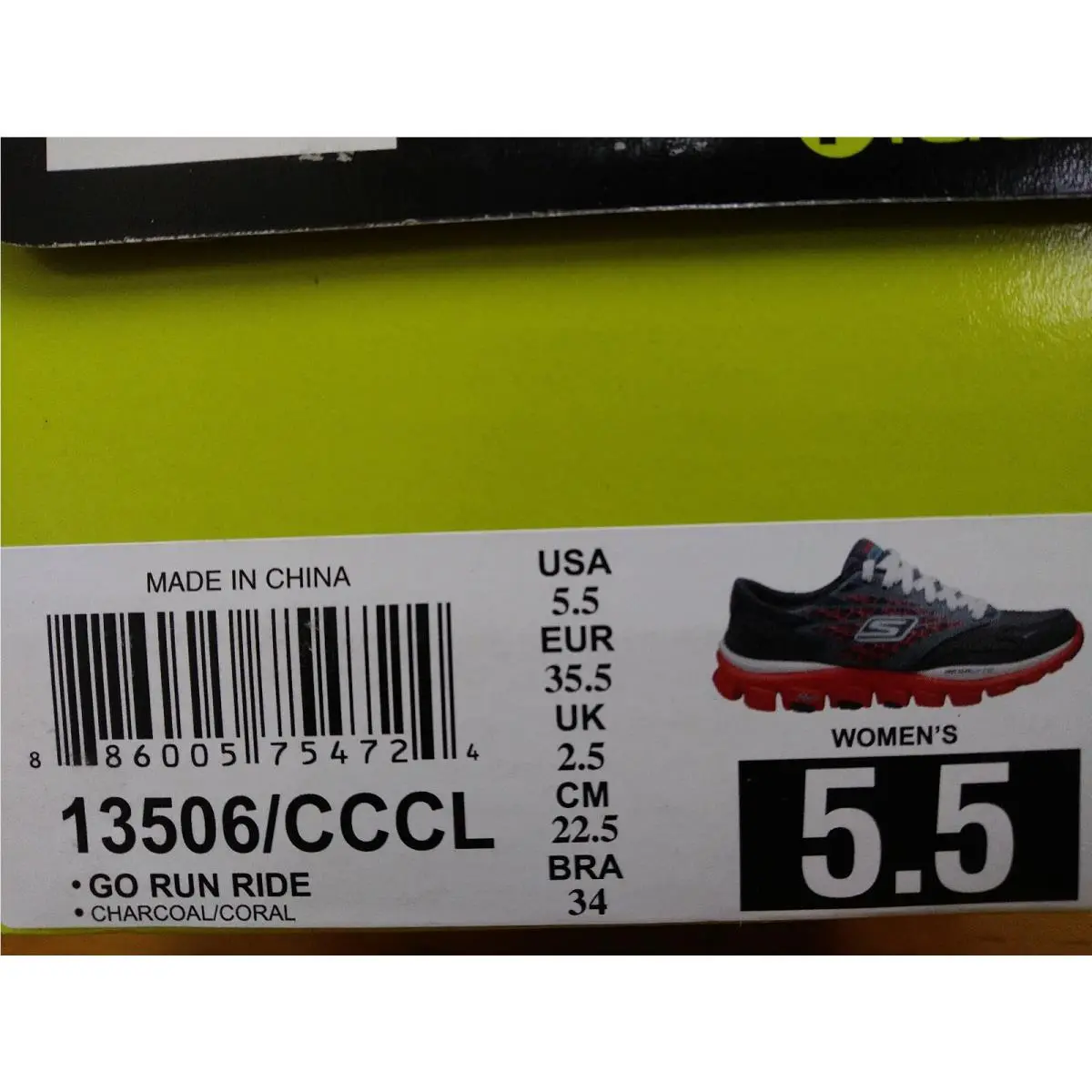 Skechers shoes - SKECHERS Go Run Ride - Run Ride - 13506 CCCL - Charcoal Coral 10