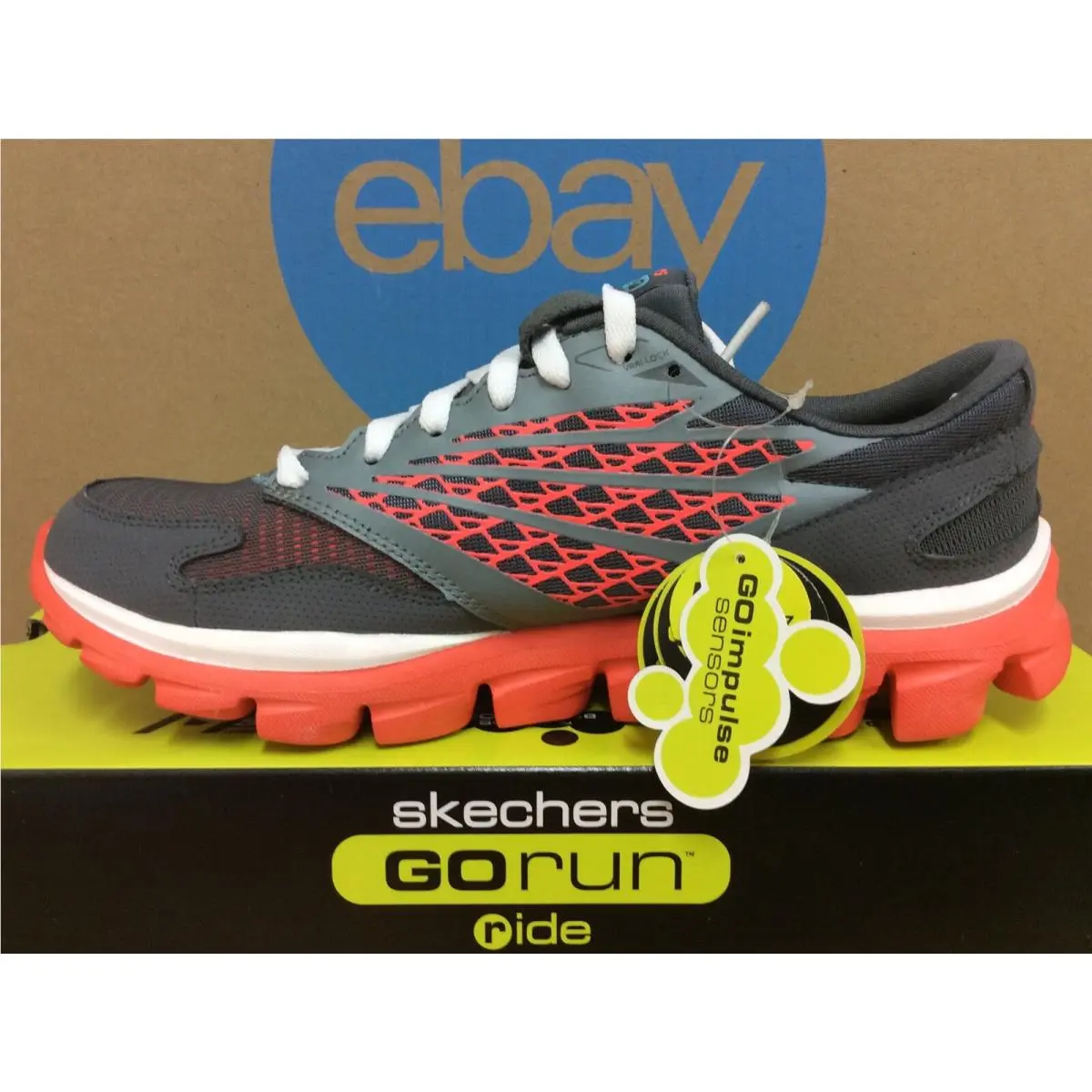 Skechers shoes - SKECHERS Go Run Ride - Run Ride - 13506 CCCL - Charcoal Coral 4