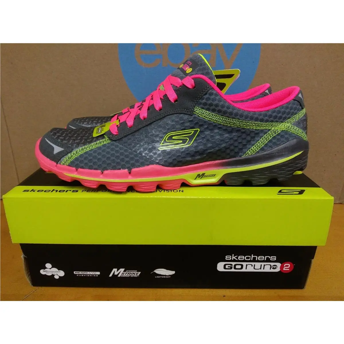Skechers shoes - Go Run 2 Supreme - Run Supreme - 13600 CCHP - Charcoal Hot Pink 0