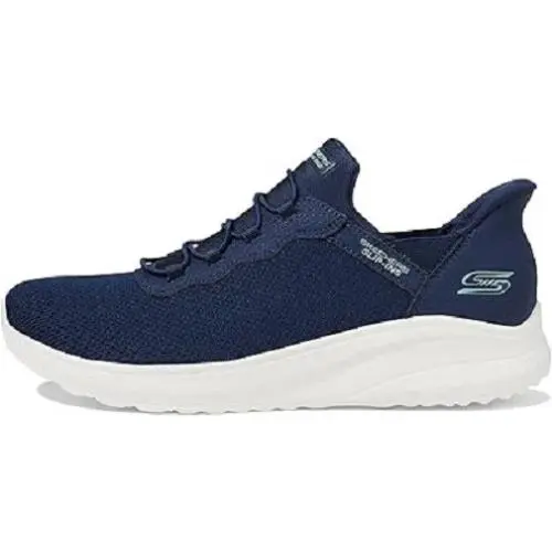 Skechers Hands Free Slip-ins Squad Chaos Trainers Shoes Navy Knit US 5.5/35.5 EU