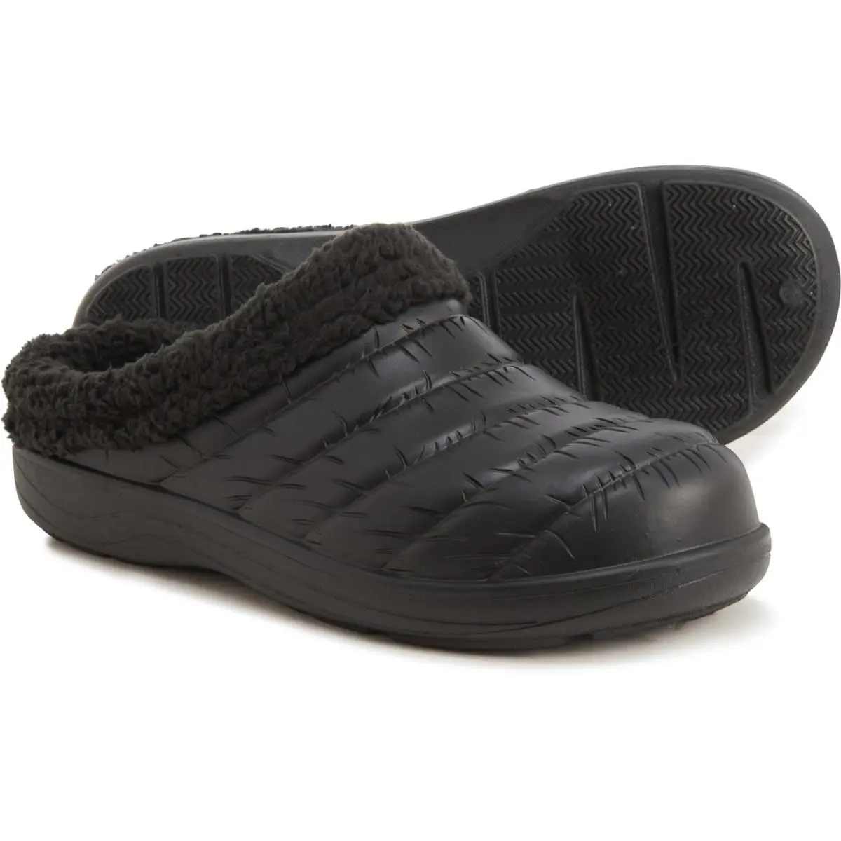 Skechers Foamies Black Lined Camper Clogs Lightweight Slip-on Shoes Mens sz 10