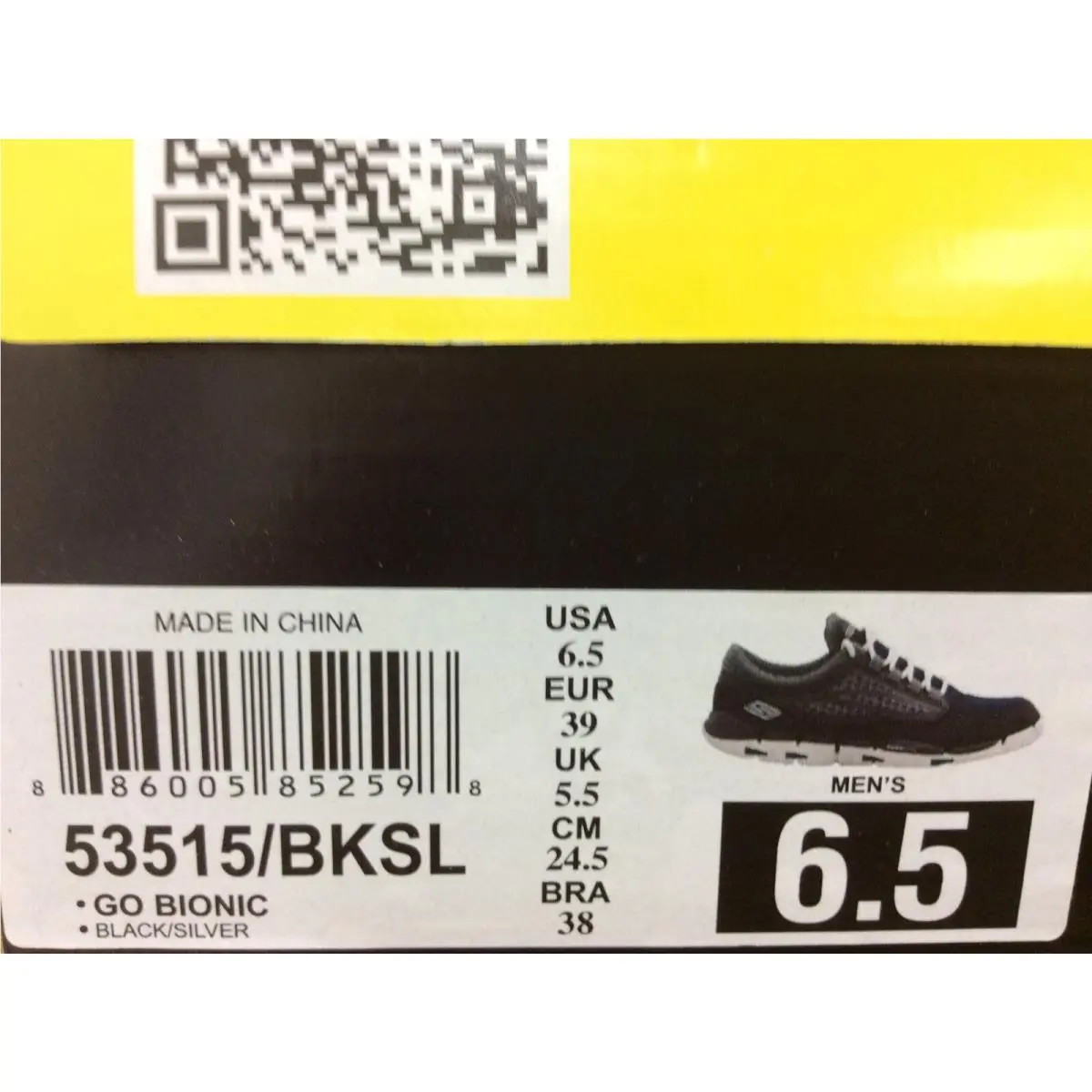 Skechers shoes - GO Bionic - Bionic - 53515 BKSL - Black Silver 10