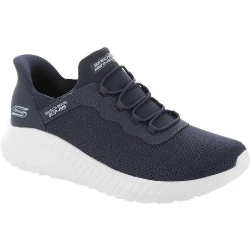 Skechers Hands Free Slip-ins Squad Chaos Trainers Shoes Navy Knit Women`s 8 M
