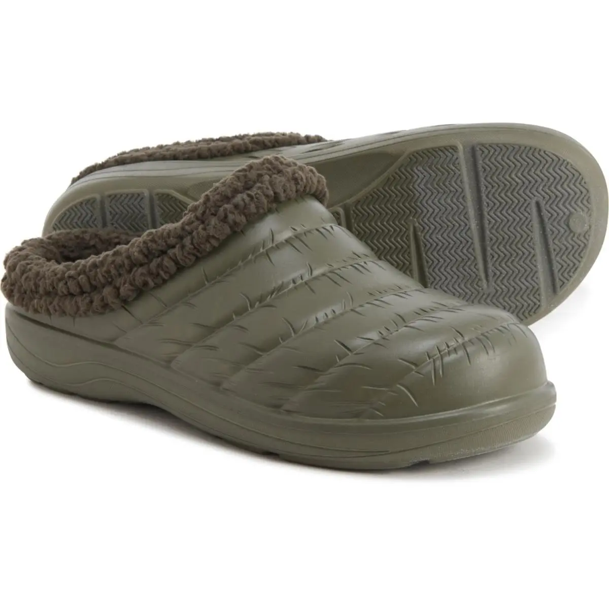Skechers Foamies Mens Size 8 Green Lined Camper Clogs Lightweight Slip-on Shoes