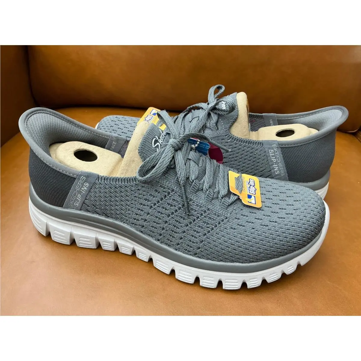 Skechers shoes - Skechers Hands Free Slip-ins Graceful First Blush - Gray 2