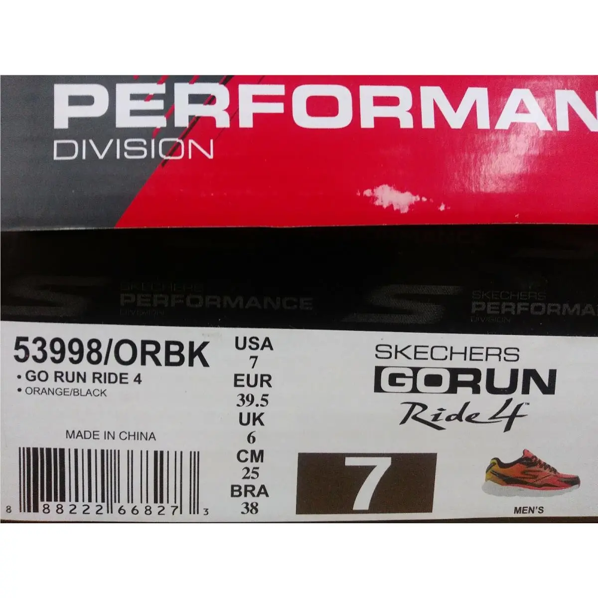 Skechers shoes - SKECHERS GO RUN RIDE 4 - 53998 ORBK - Orange Black 10