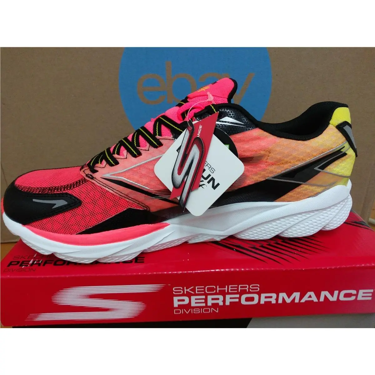 Skechers shoes - SKECHERS GO RUN RIDE 4 - 53998 ORBK - Orange Black 0