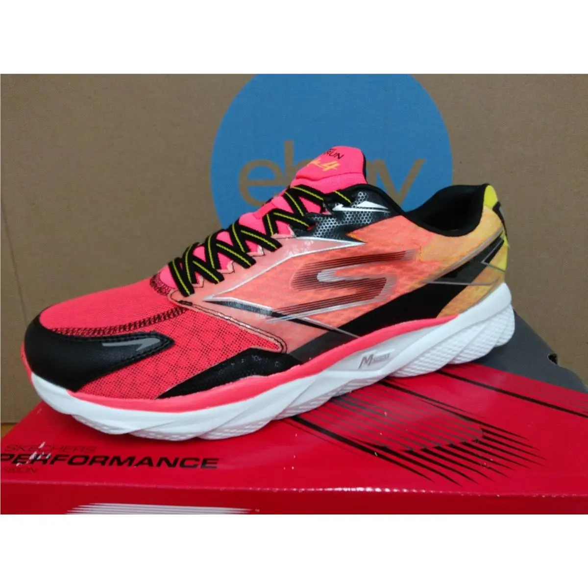 Skechers shoes - SKECHERS GO RUN RIDE 4 - 53998 ORBK - Orange Black 7