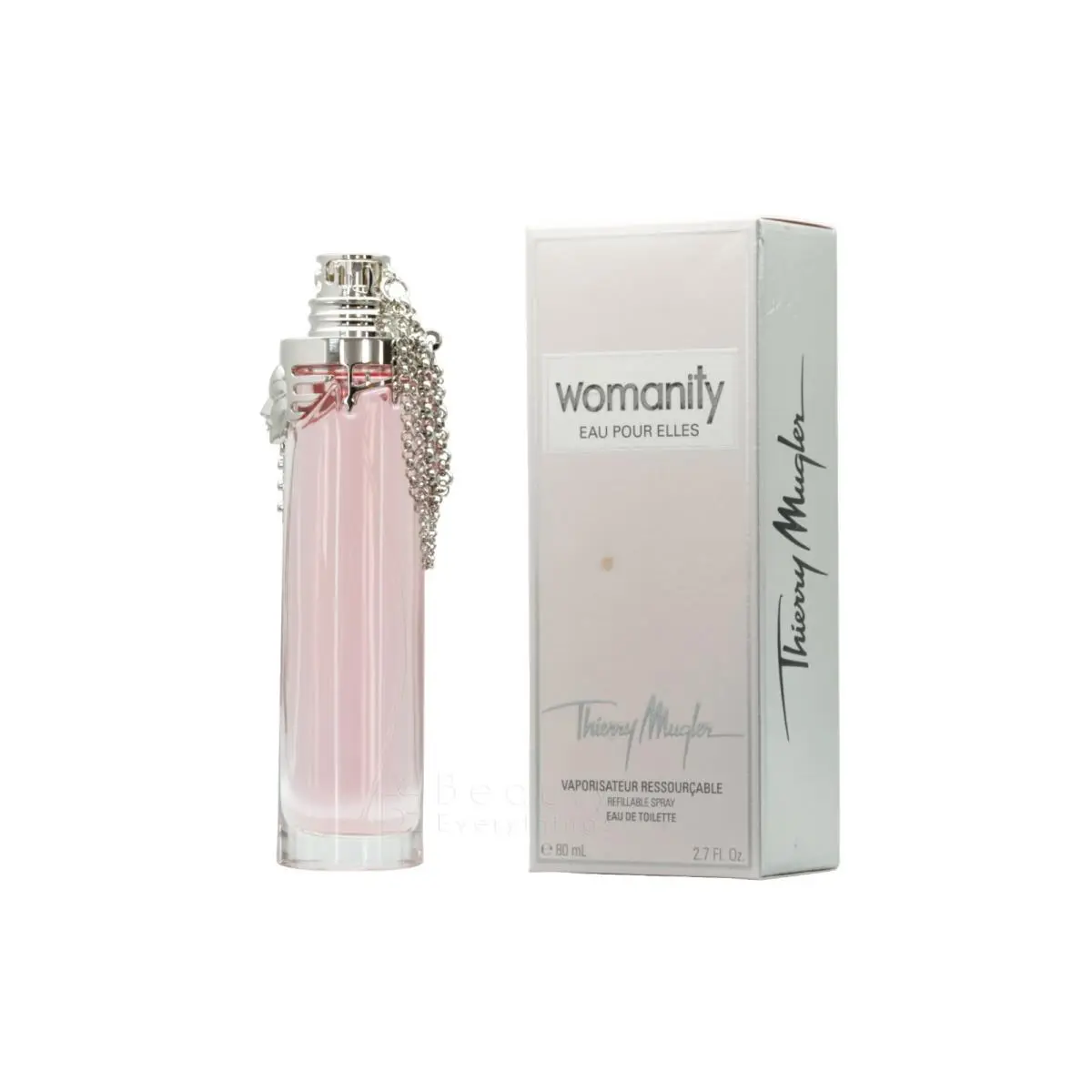 Womanity Eau Pour Elles by Thierry Mugler 2.7oz / 80nl Edt Refillable Spray