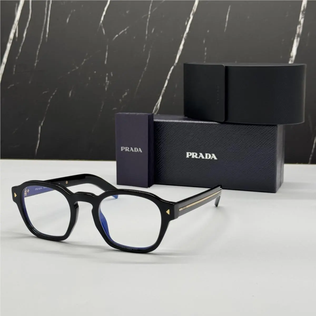 Prada PRA16S 16K60K Eyeglasses Black Prada PR A16S 16K60K