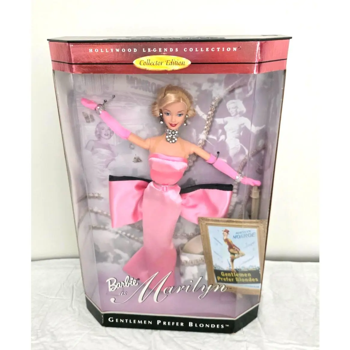 1997 Barbie as Marilyn in Gentlemen Prefer Blondes Nrfb Mattel 17451