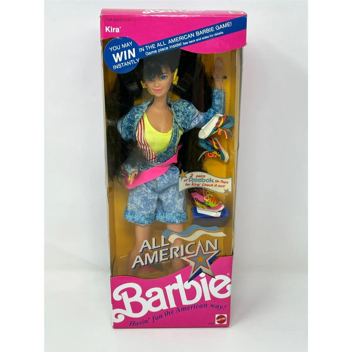 Vintage Mattel Barbie Doll 1990 All American Barbie Kira