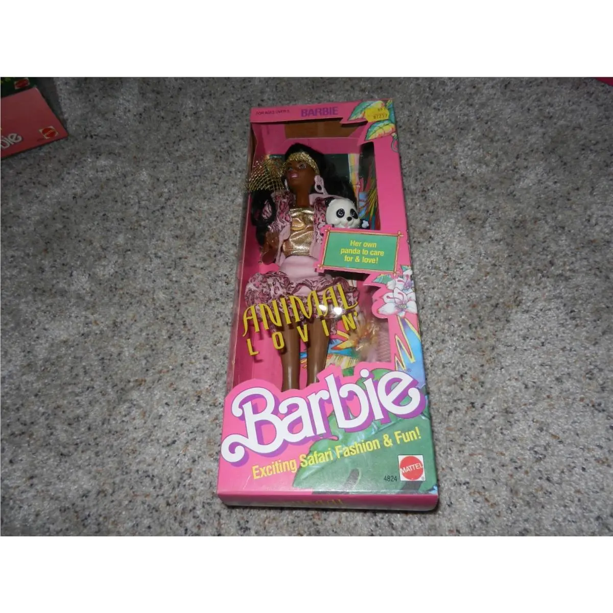 1989 Animal Lovin` Barbie African American Version Nrfb 4824