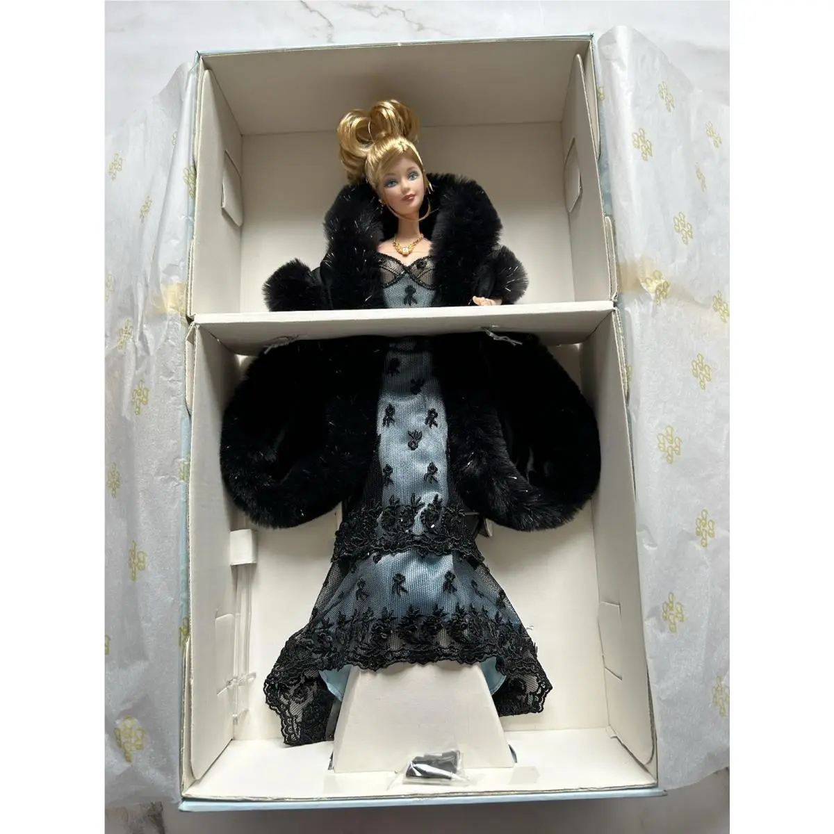Mattel 1999 Nolan Miller Couture Collection Evening Illusion Barbie Doll 23495