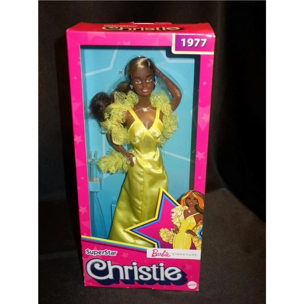 Barbie Signature 1977 Superstar Christie Reproduction Doll 2020 Mattel GXL28