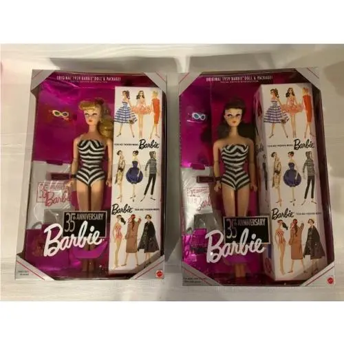 Reduced 2 Nrfb Brunette Blonde Ponytail 1959 Repro Barbie Zebra SS 35th Ann. B