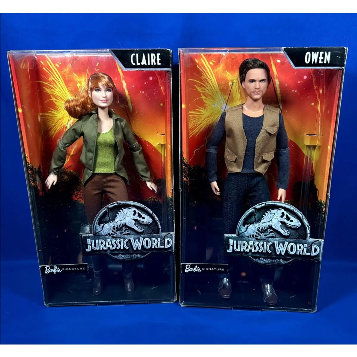 Claire Owen Signature 12 Barbie Dolls Jurassic World 2017 Chris Pratt