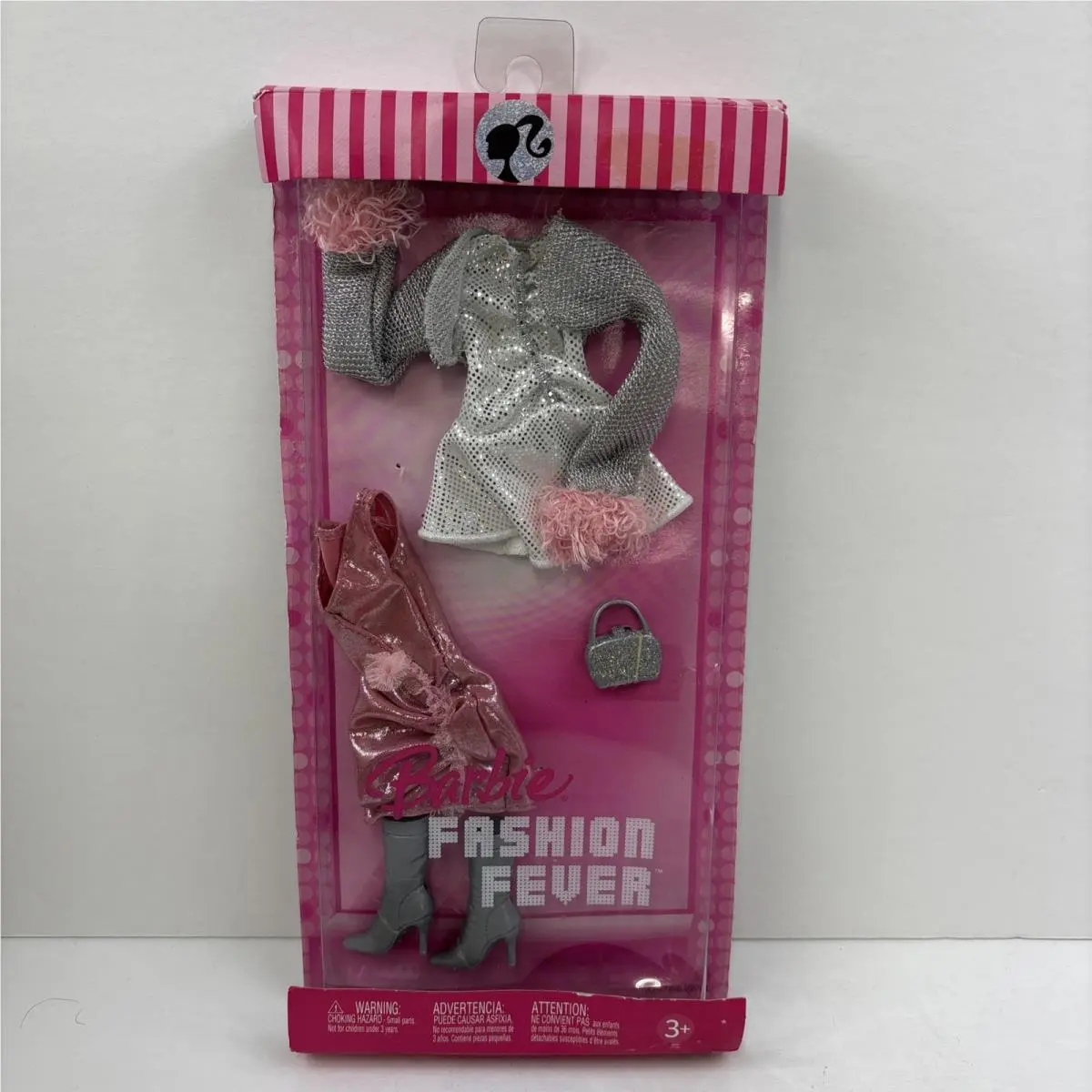 Barbie Fashion Fever Fashions- Pink/silver K8476 Nip 2006 Mattel