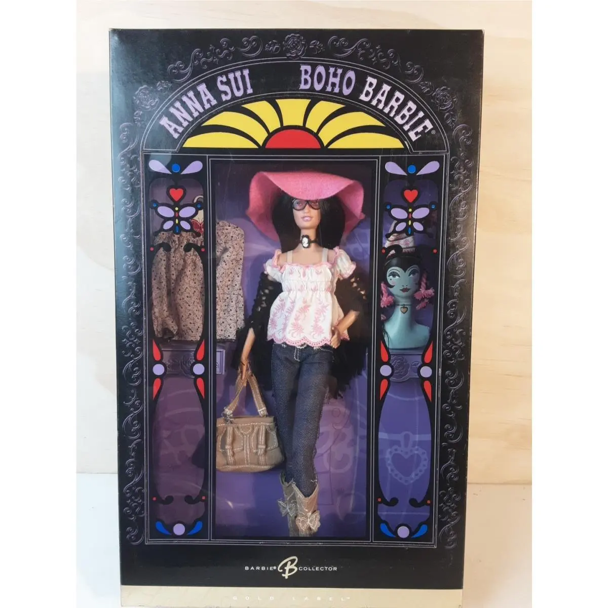 Anna Sui Boho Barbie Doll 2005 Gold Label Mattel J8514 Nos