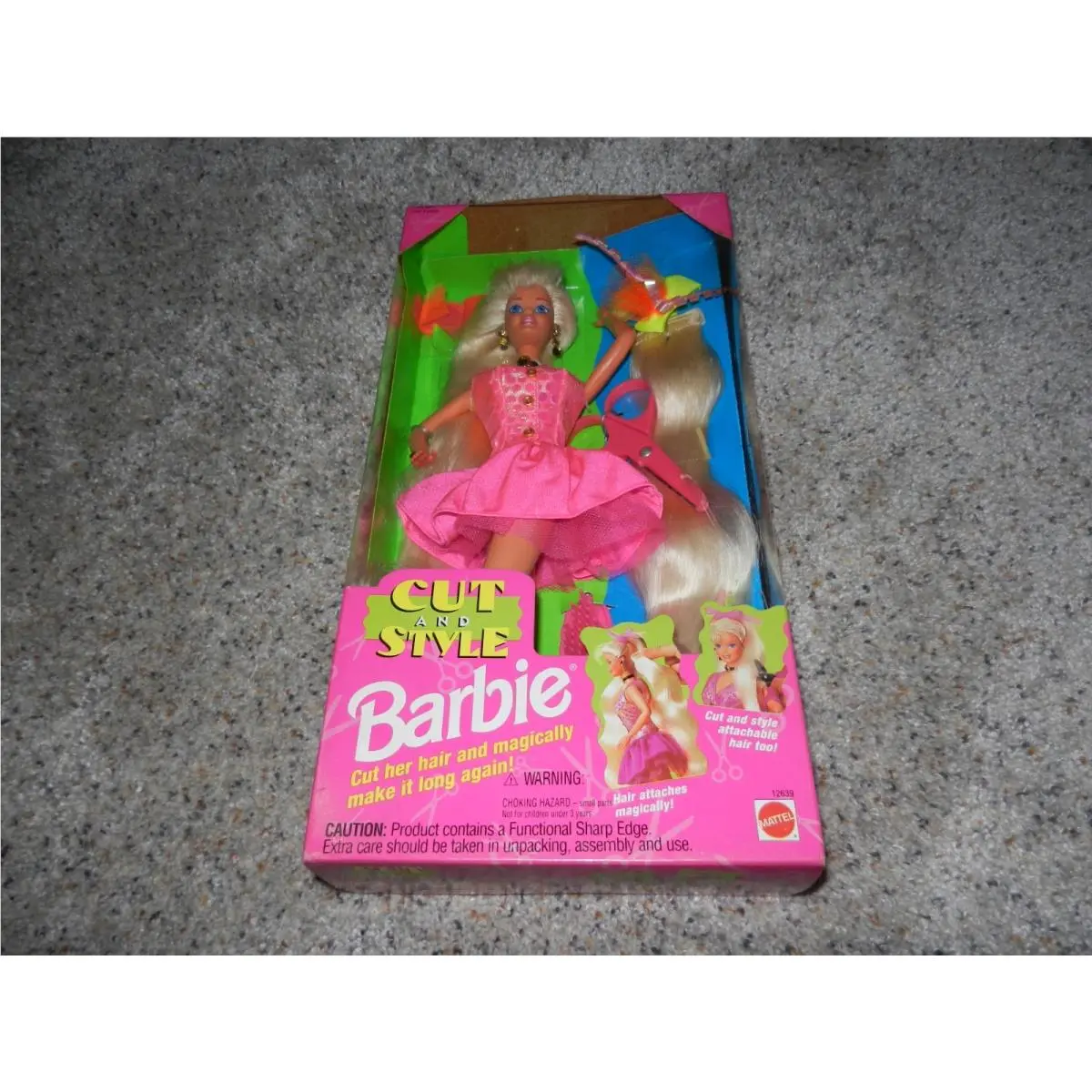 1994 Cut and Style Barbie Nrfb 12639