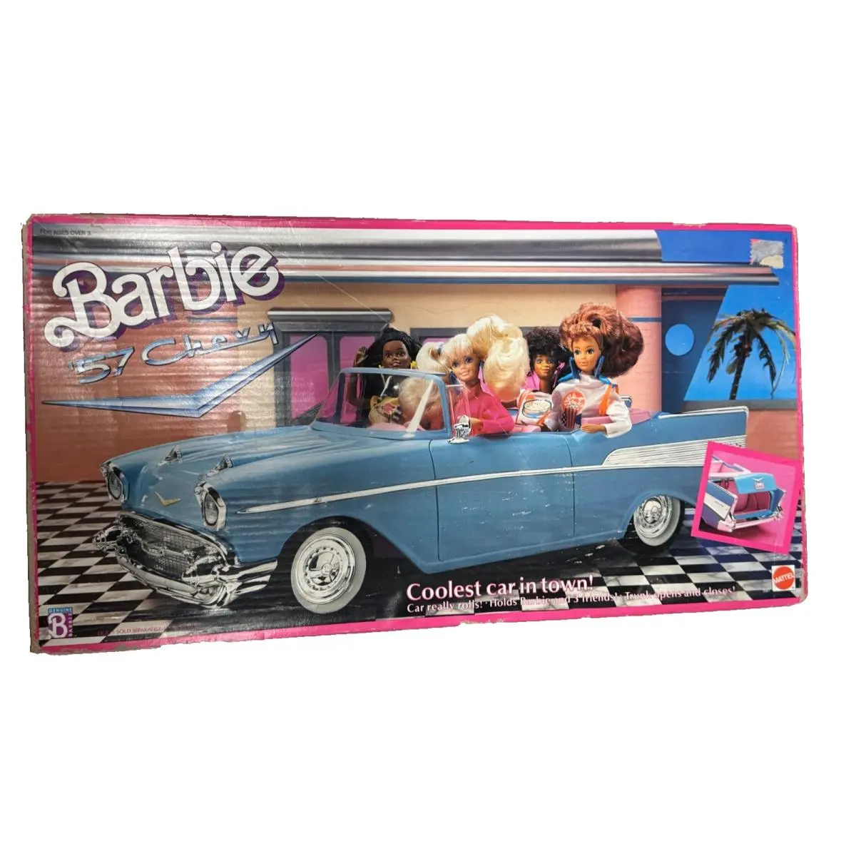 BK Barbie Doll 1989 Vintage 57 Chevy Car Convertible 3561