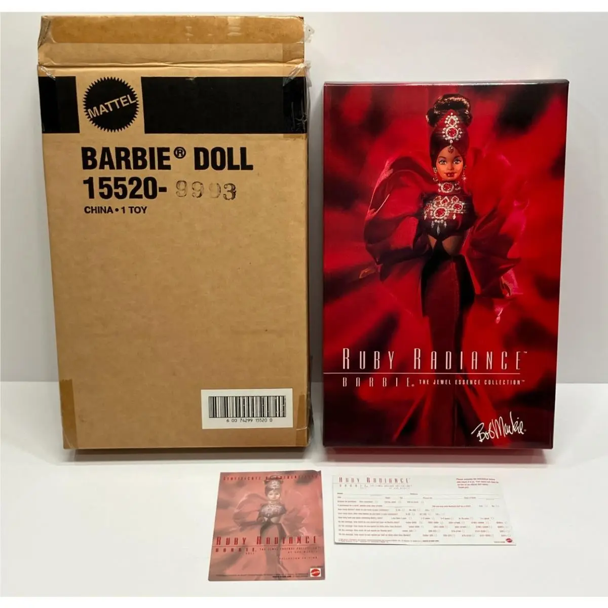 Bob Mackie Ruby Radiance Mattel 1997 Barbie Doll - Mib with Shipper 15520