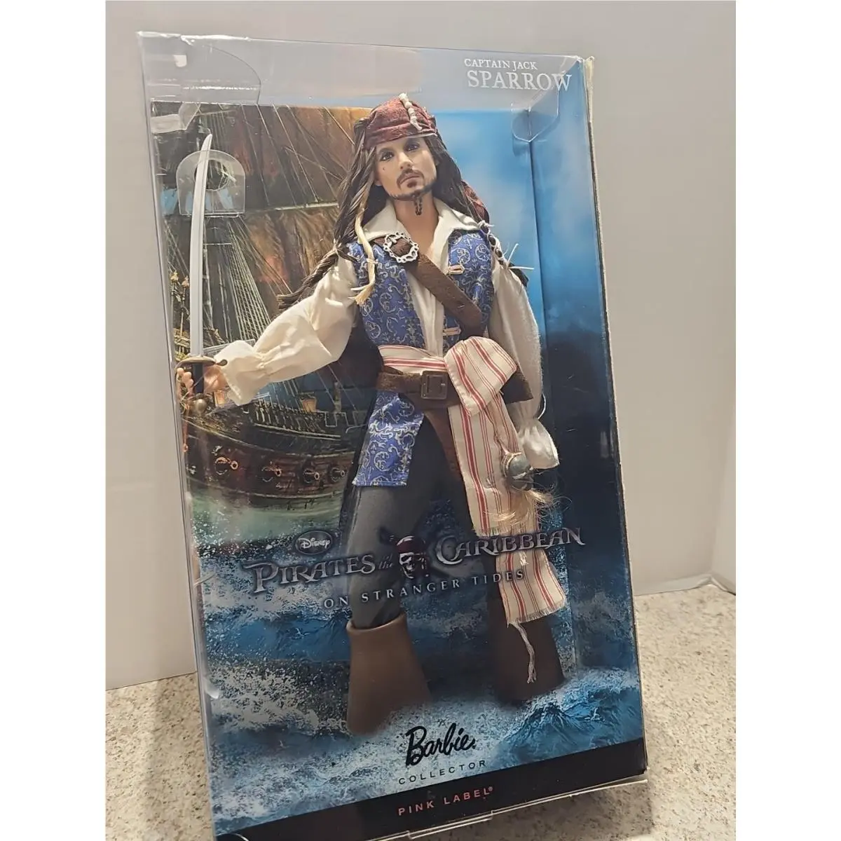 Mattel Barbie Capt Jack Sparrow Pirates of The Caribbean Pink Label 2010