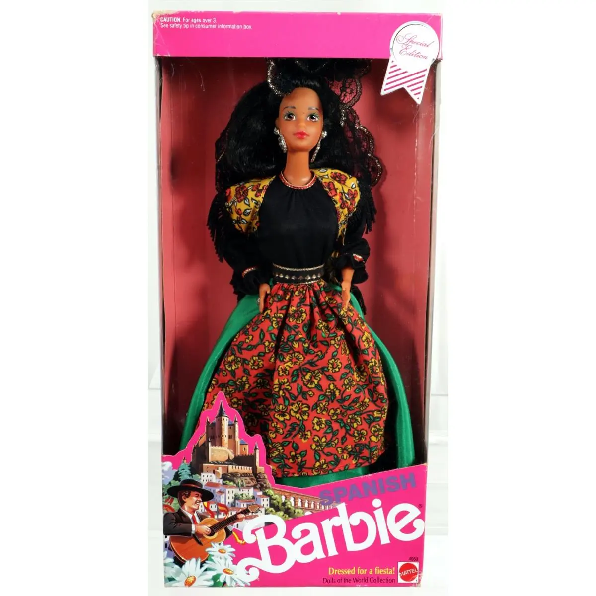 Spanish Barbie From Dolls of The World Collection Special Edition 4963 Nrfb 1991