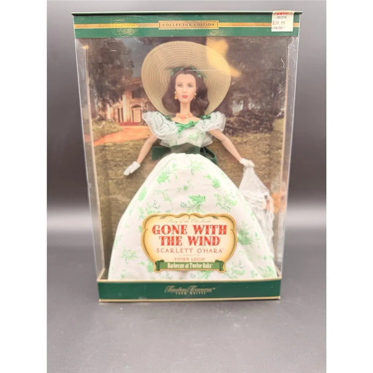 2001 Scarlett O` Hara Gone with The Wind Barbie Doll Bbq Twelve Oaks 29910