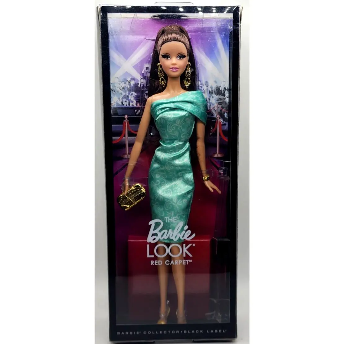 The Look Barbie Doll Brunette Red Carpet Black Label 2013 Mattel BCP88 Nrfb
