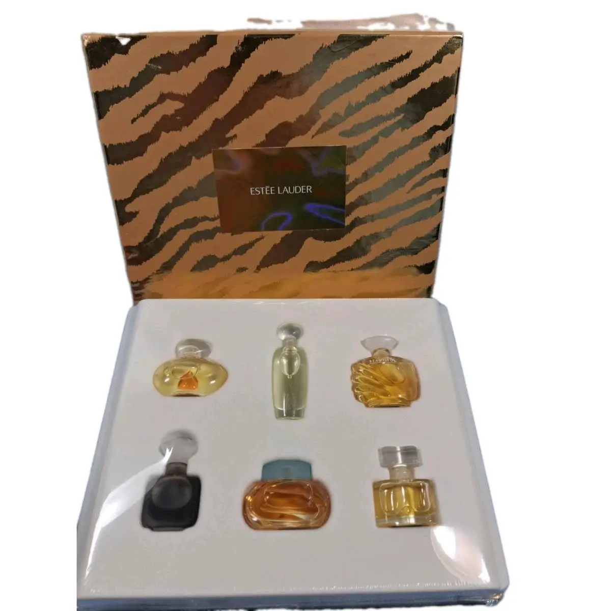 Vintage Set 6 Estee Lauder Small Wonders Crystal Miniature Perfume