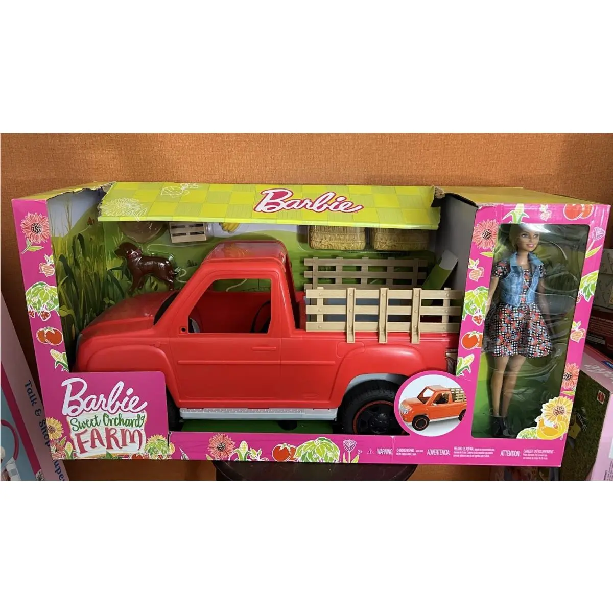 Htf Mattel GFF52 Barbie Sweet Orchard Farm Doll Truck Playset Blonde