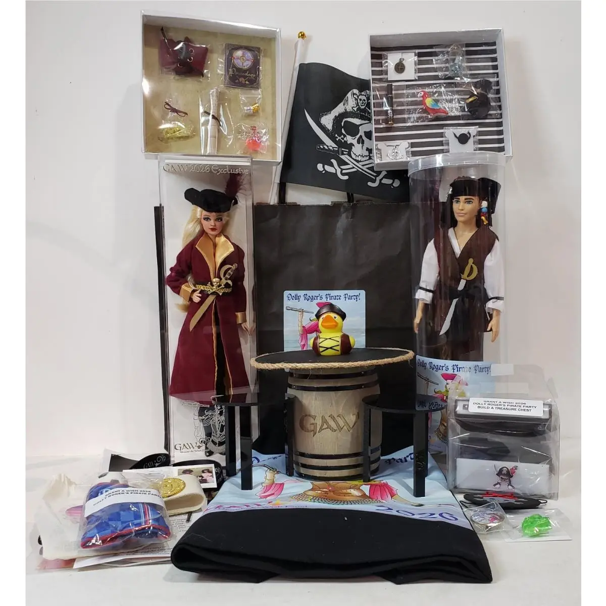 2026 Gaw Barbie Doll Convention Dolly Roger`s Pirate Party Complete Package Set